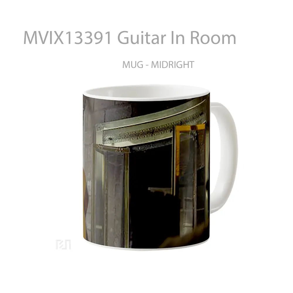 Mug Guitar In Room Gelas Keramik Unik - All-side / Desain