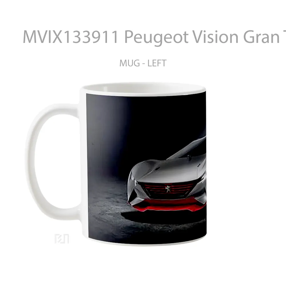 Mug Peugeot Vision Gran Turismo Gelas Superhero - All-side / Desain