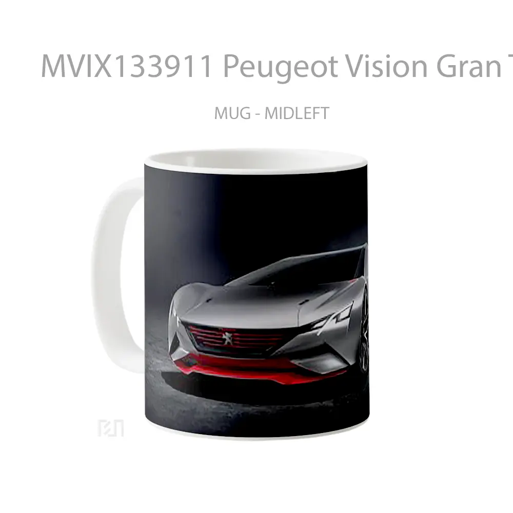Mug Peugeot Vision Gran Turismo Gelas Superhero - All-side / Desain