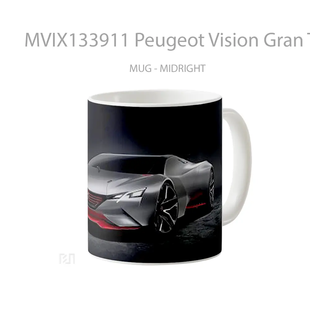 Mug Peugeot Vision Gran Turismo Gelas Superhero - All-side / Desain