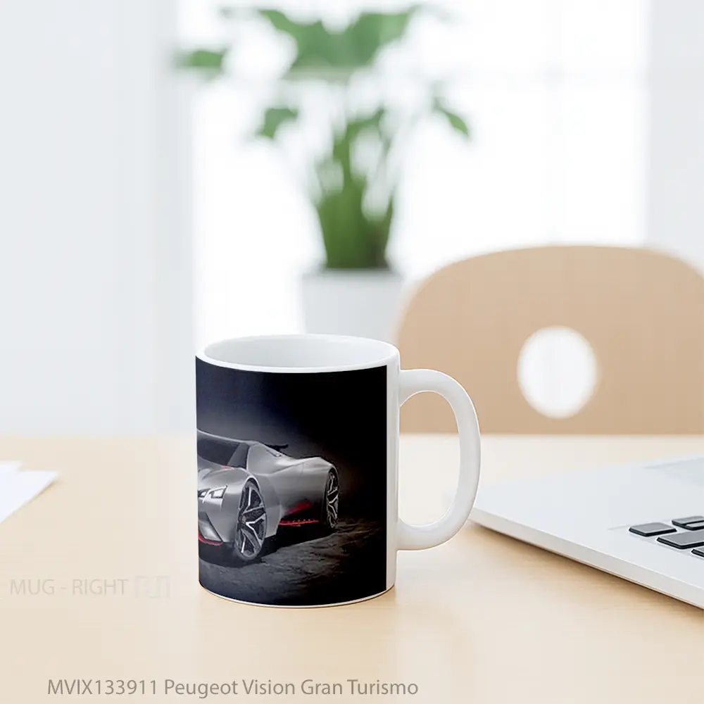 Mug Peugeot Vision Gran Turismo Gelas Superhero - All-side / Desain
