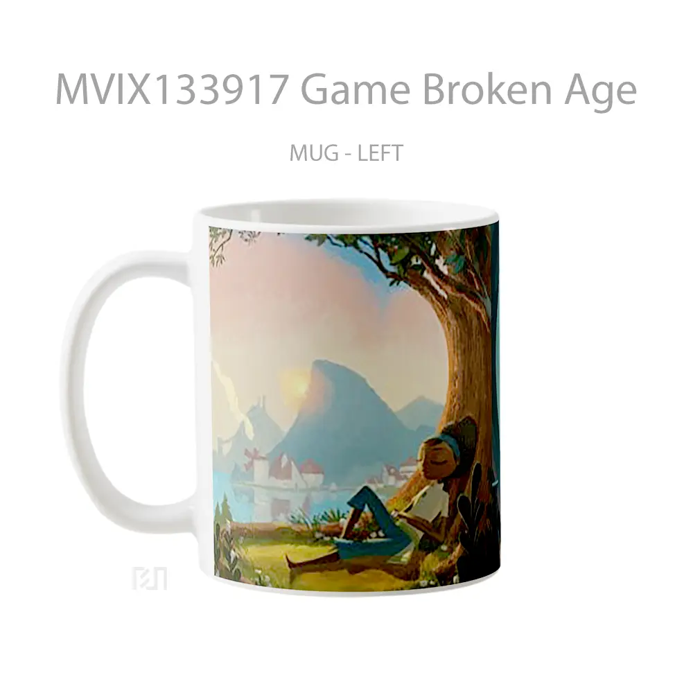 Mug Game Broken Age Cangkir Gamer - All-side / Desain