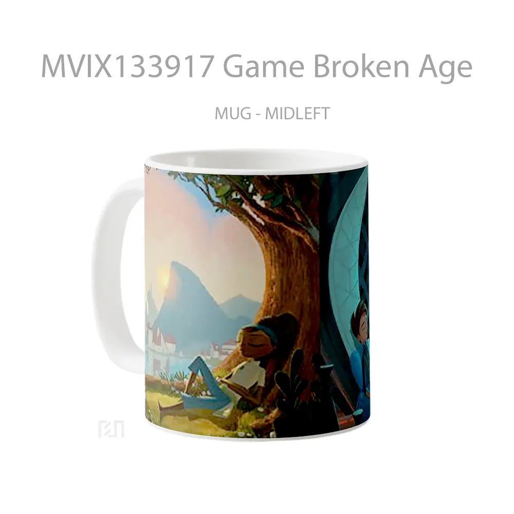 Mug Game Broken Age Cangkir Gamer - All-side / Desain