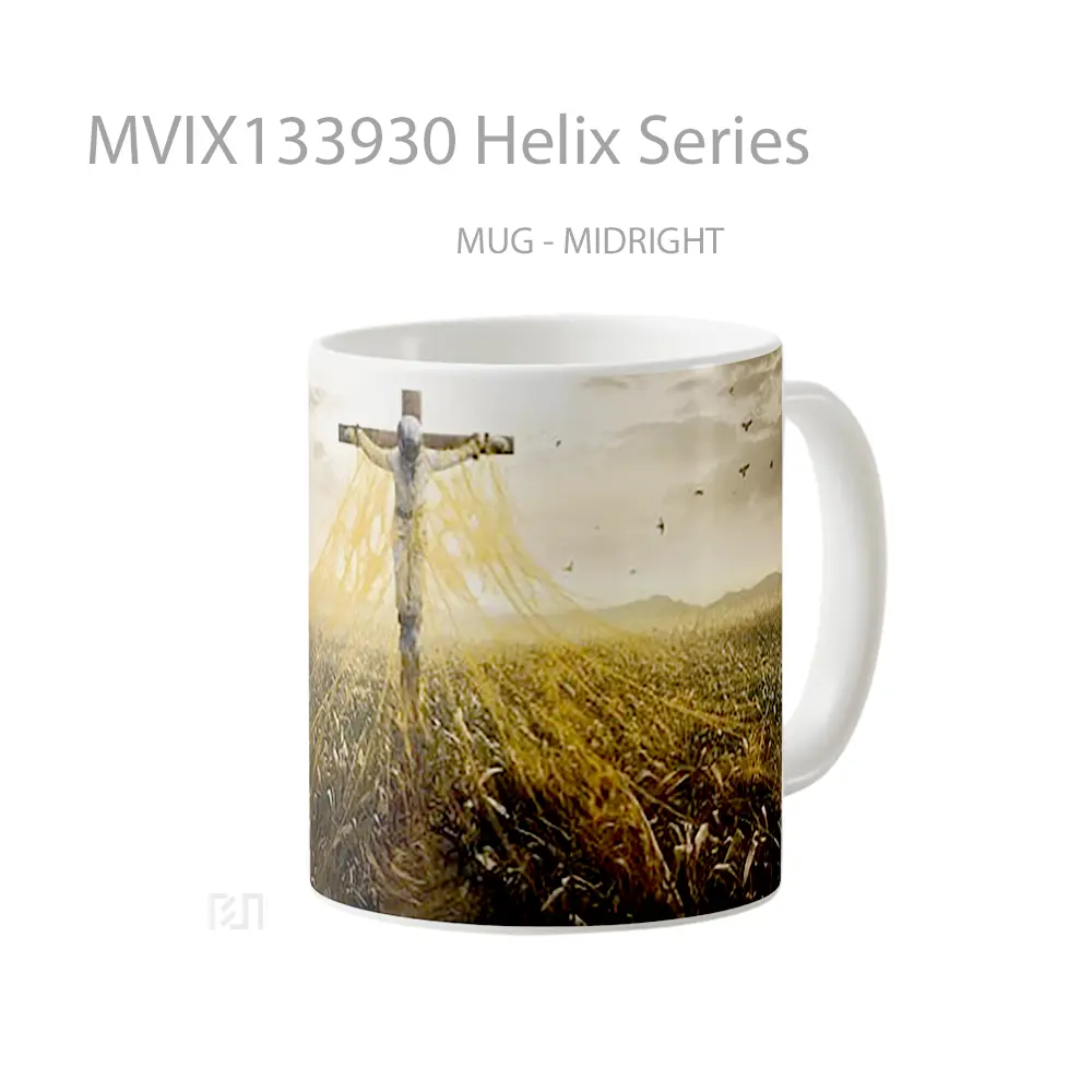 Mug Helix Series Gelas Keramik Unik - All-side / Desain