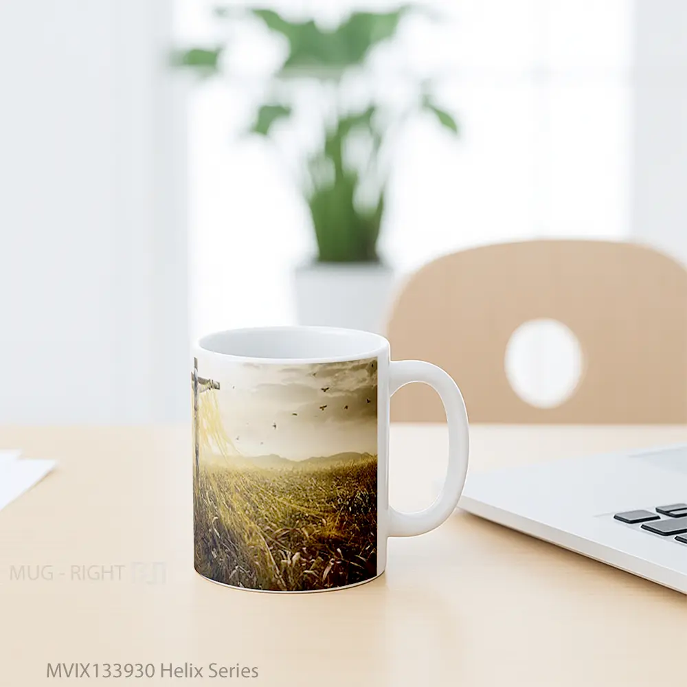 Mug Helix Series Gelas Keramik Unik - All-side / Desain