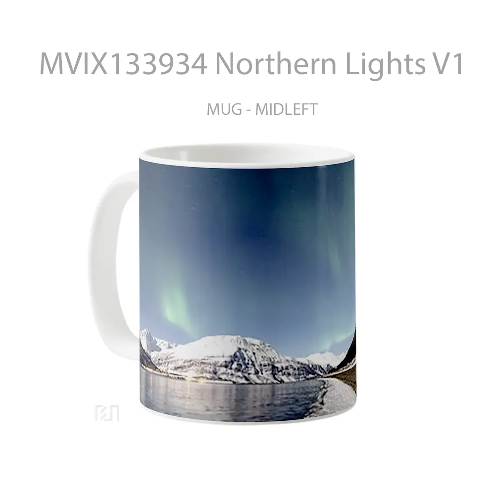 Mug Northern Lights V1 Gelas Keramik Unik - All-side / Desain