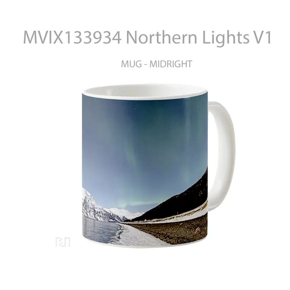 Mug Northern Lights V1 Gelas Keramik Unik - All-side / Desain