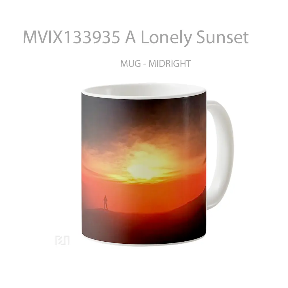 Mug A Lonely Sunset Gelas Pemandangan Alam - All-side / Desain