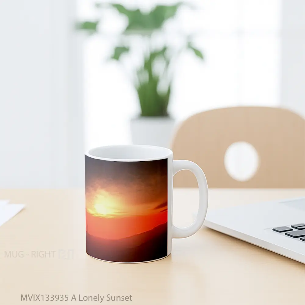 Mug A Lonely Sunset Gelas Pemandangan Alam - All-side / Desain