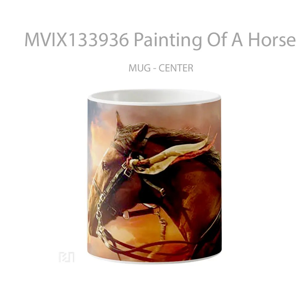 Mug Painting Of A Horse Gelas Hewan Lucu