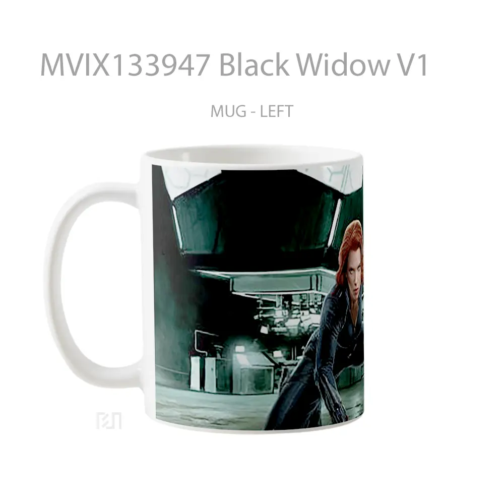 Mug Black Widow V1 Gelas Superhero - All-side / Desain