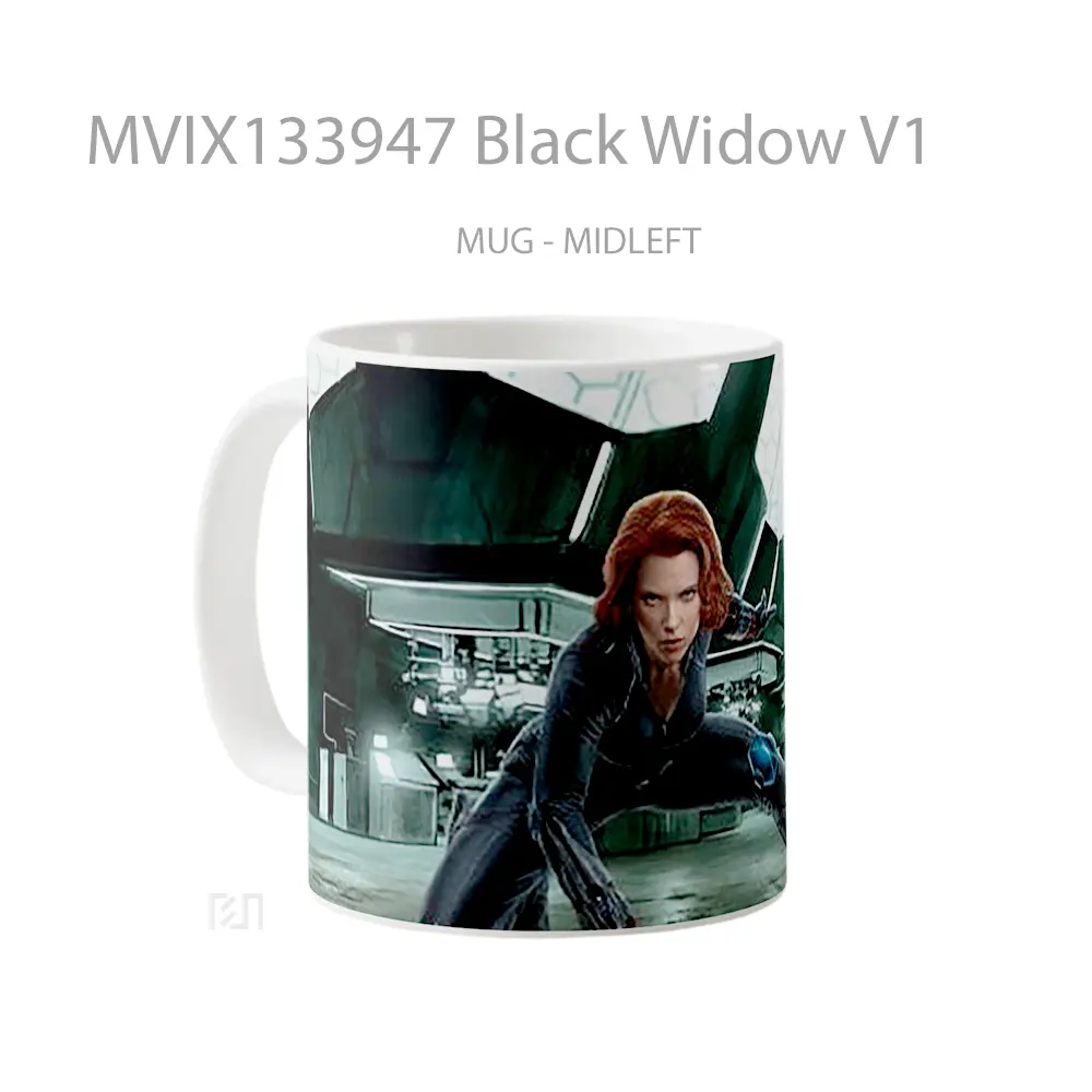 Mug Black Widow V1 Gelas Superhero - All-side / Desain