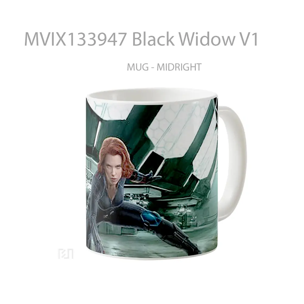 Mug Black Widow V1 Gelas Superhero - All-side / Desain