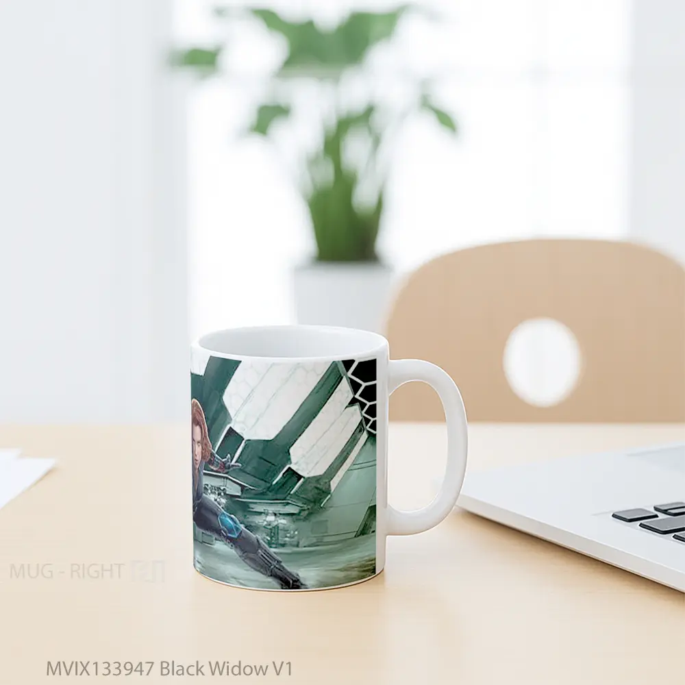 Mug Black Widow V1 Gelas Superhero - All-side / Desain