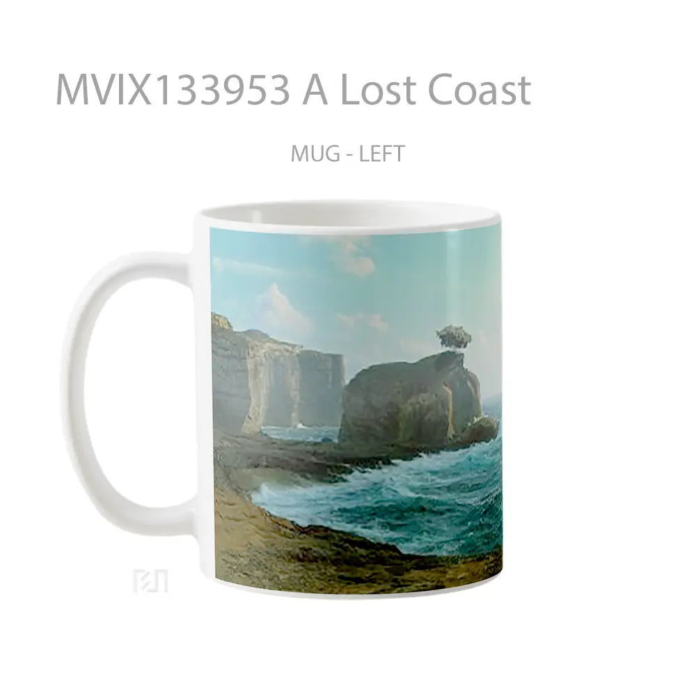 Mug A Lost Coast Gelas Keramik Unik - All-side / Desain