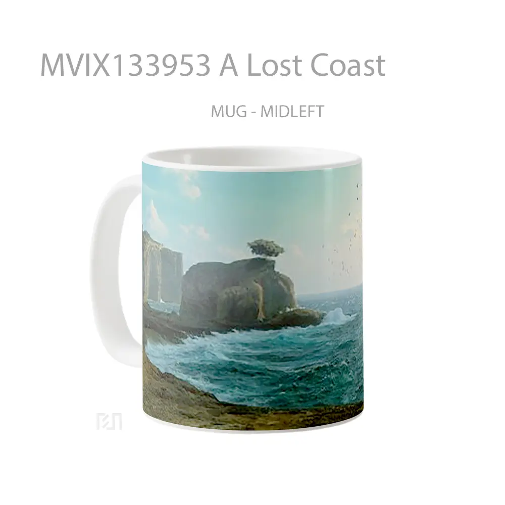 Mug A Lost Coast Gelas Keramik Unik - All-side / Desain