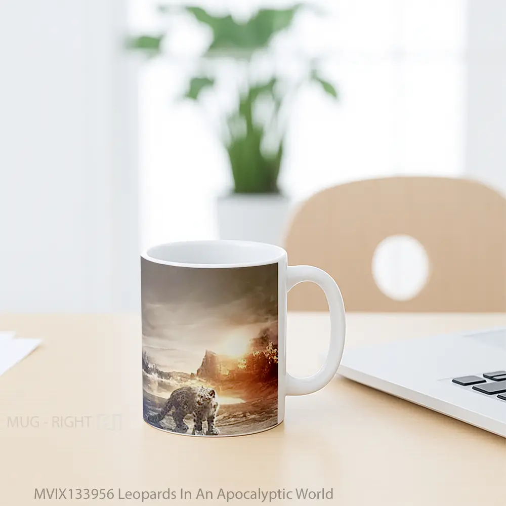 Mug Leopards In An Apocalyptic World Gelas Keramik Unik - All-side / Desain