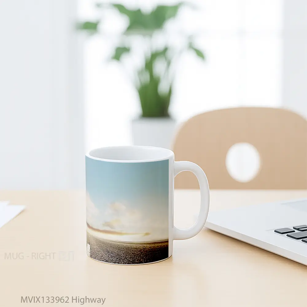 Mug Highway Gelas Keramik Unik - All-side / Desain
