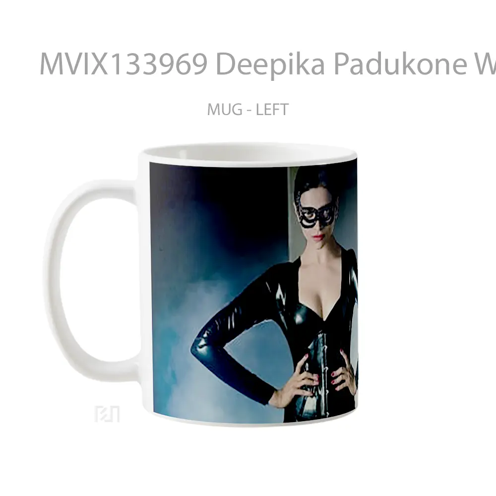 Mug Deepika Padukone With Mask Gelas Keramik Unik - All-side / Desain