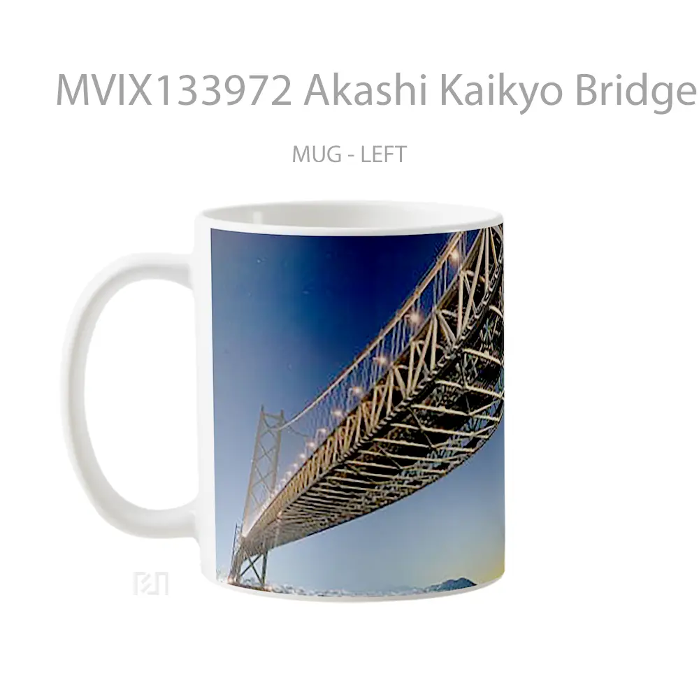 Mug Akashi Kaikyo Bridge Gelas Keramik Unik - All-side / Desain