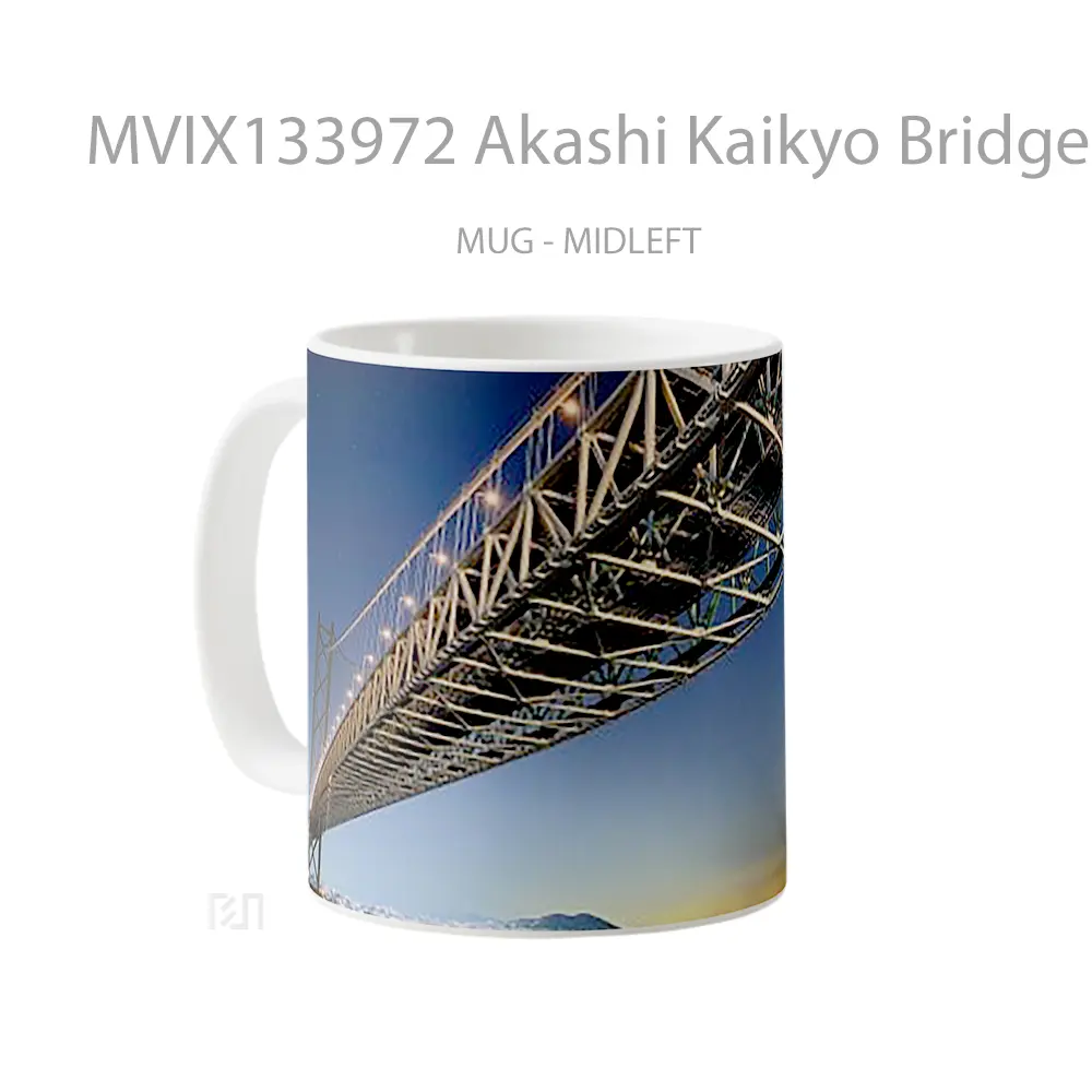 Mug Akashi Kaikyo Bridge Gelas Keramik Unik - All-side / Desain
