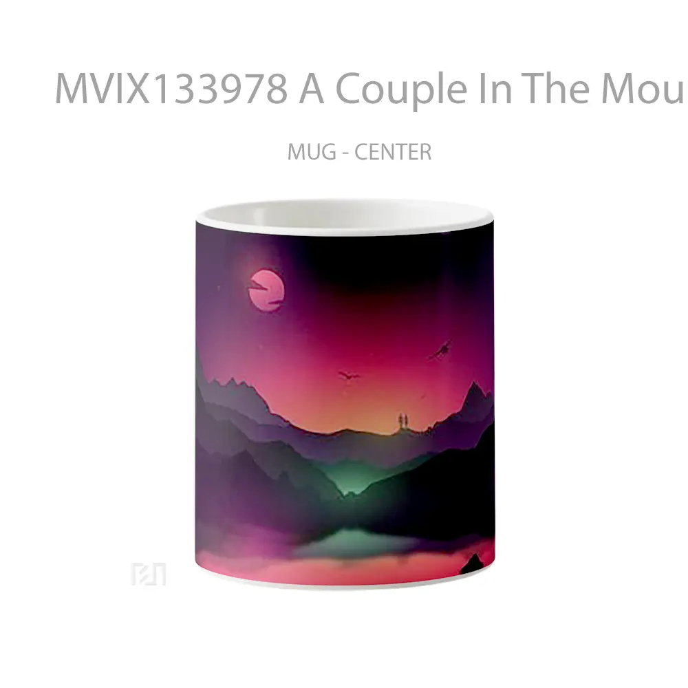 Mug A Couple In The Mountains Gelas Pemandangan Alam