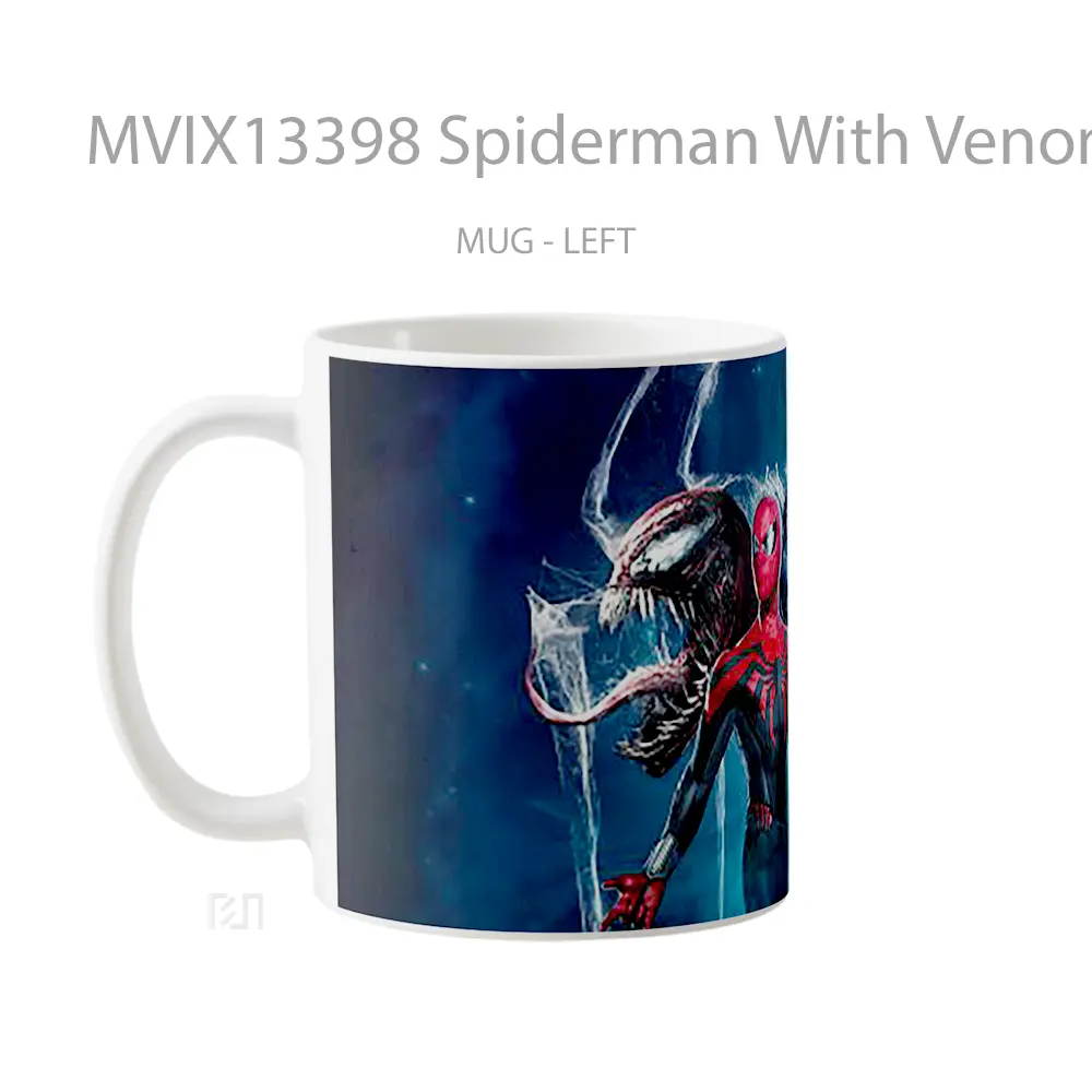 Mug Spiderman With Venom And Carnage Gelas Superhero - All-side / Desain