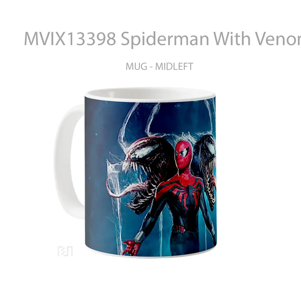 Mug Spiderman With Venom And Carnage Gelas Superhero - All-side / Desain