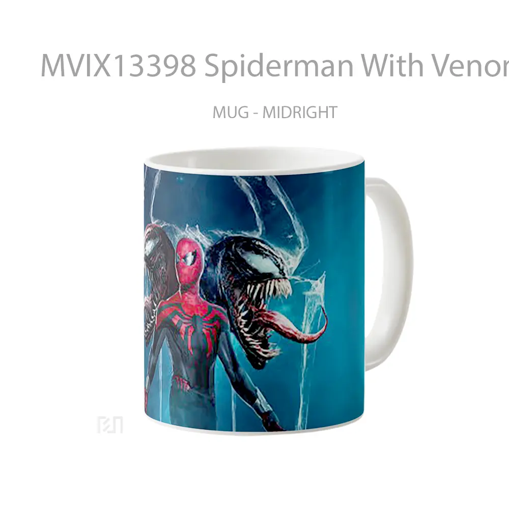 Mug Spiderman With Venom And Carnage Gelas Superhero - All-side / Desain
