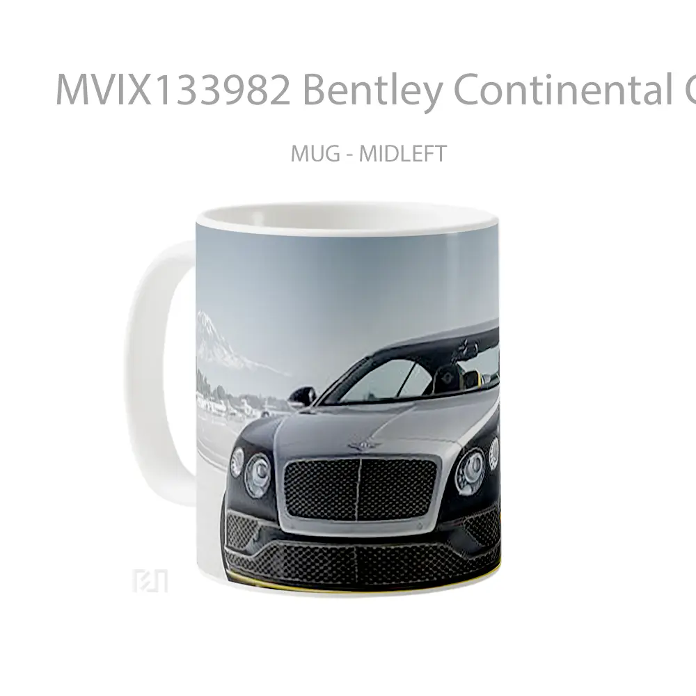 Mug Bentley Continental Gt Cangkir Mobil - All-side / Desain