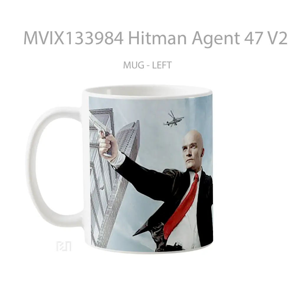 Mug Hitman Agent 47 V2 Gelas Keramik Unik - All-side / Desain