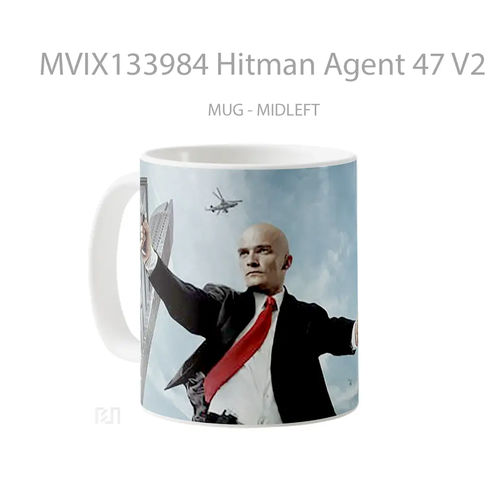 Mug Hitman Agent 47 V2 Gelas Keramik Unik - All-side / Desain