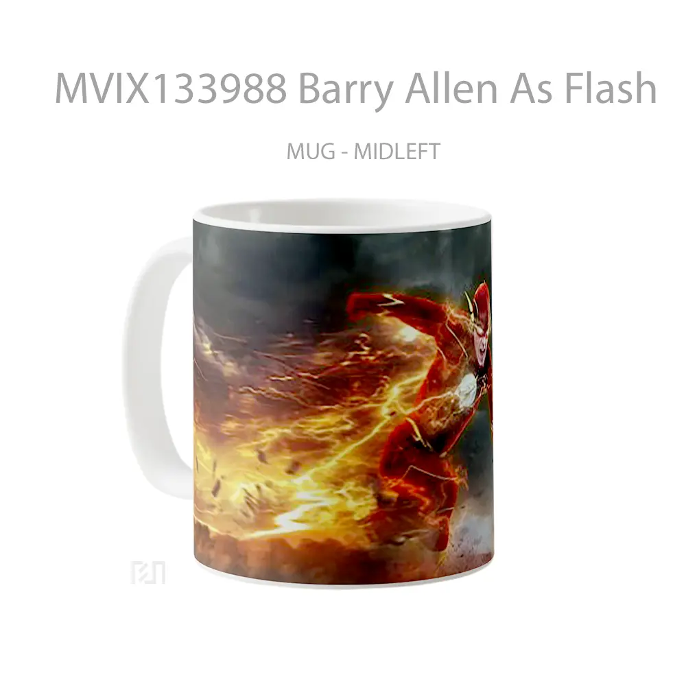 Mug Barry Allen As Flash Gelas Superhero - All-side / Desain