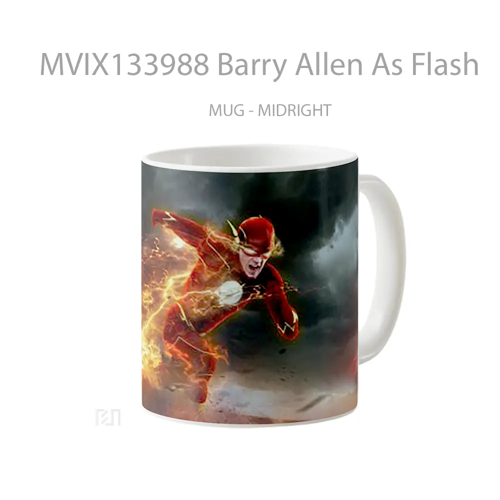 Mug Barry Allen As Flash Gelas Superhero - All-side / Desain