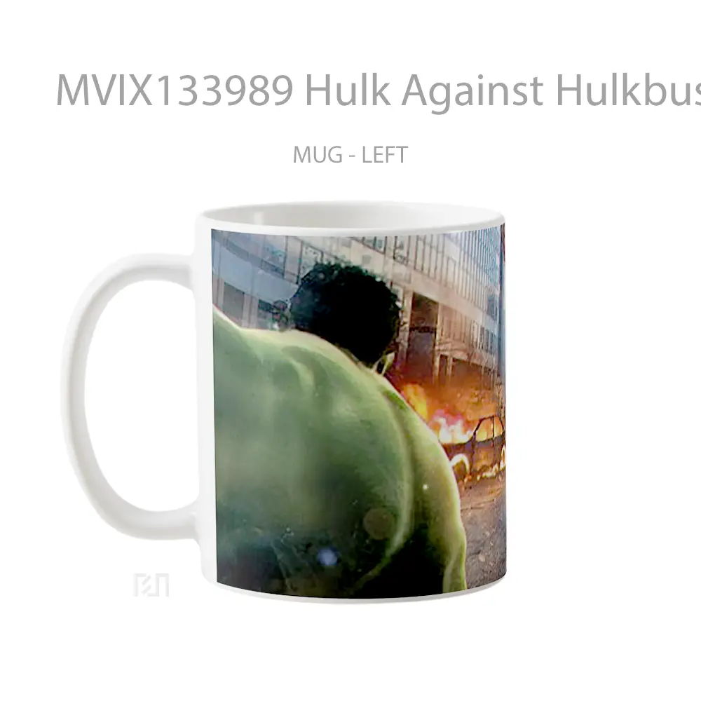 Mug Hulk Against Hulkbuster Gelas Superhero - All-side / Desain
