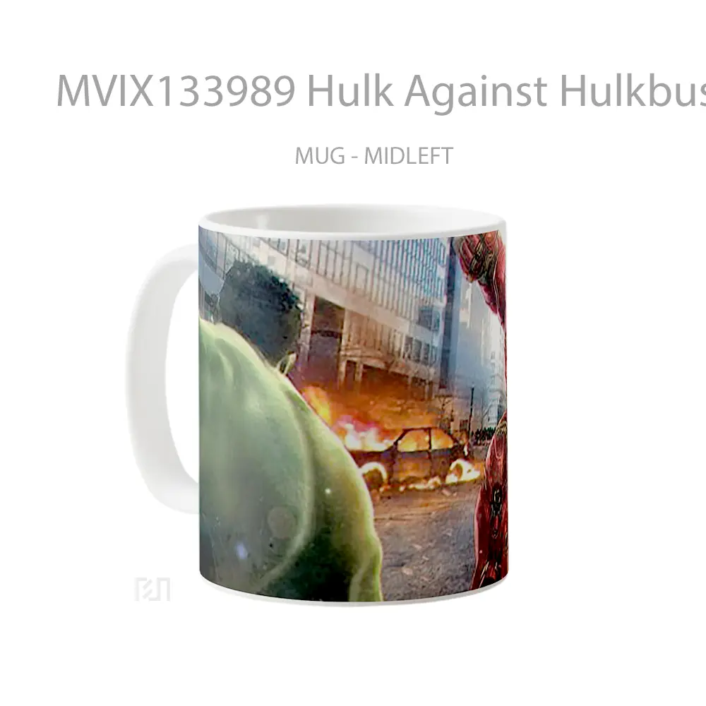 Mug Hulk Against Hulkbuster Gelas Superhero - All-side / Desain