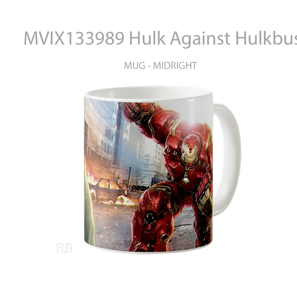 Mug Hulk Against Hulkbuster Gelas Superhero - All-side / Desain