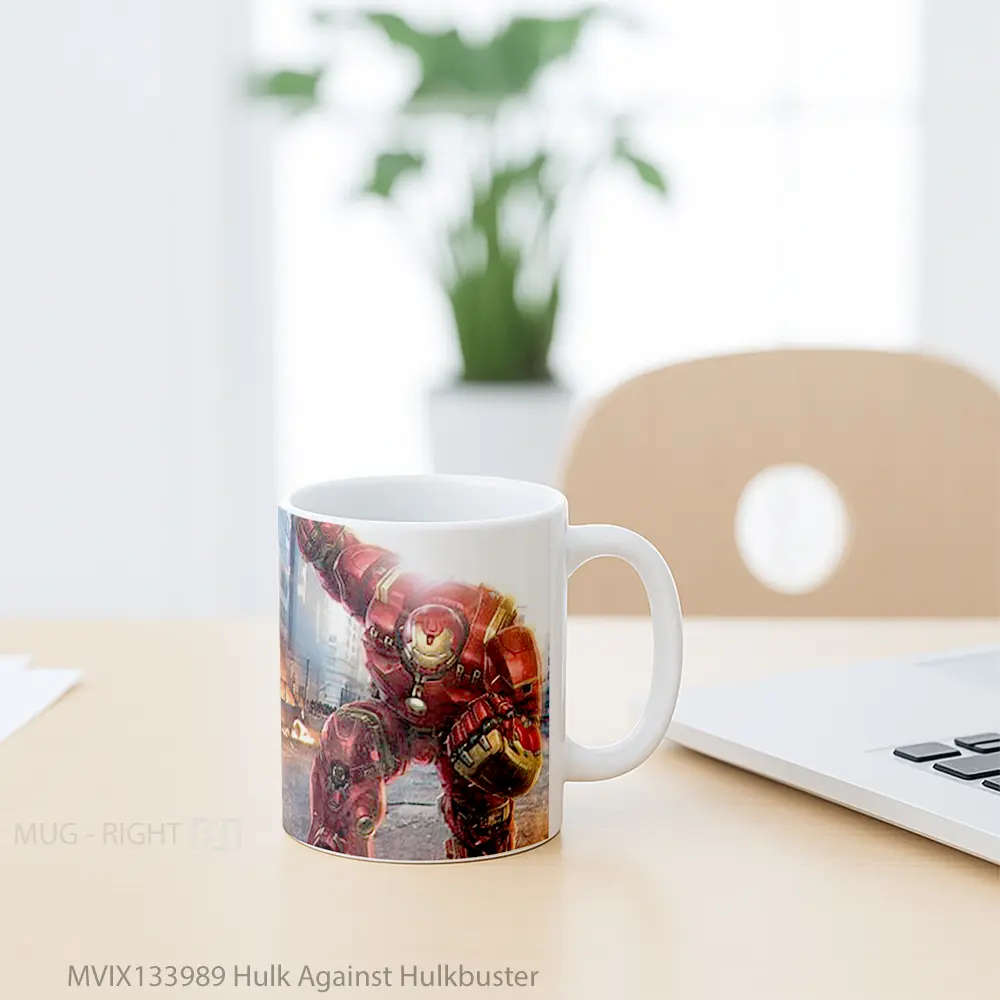 Mug Hulk Against Hulkbuster Gelas Superhero - All-side / Desain