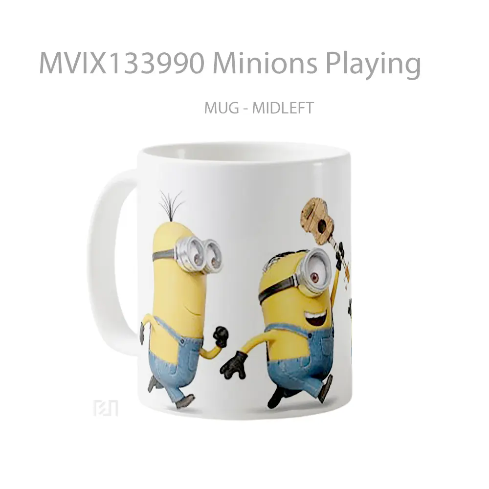 Mug Minions Playing Gelas Kartun - All-side / Desain