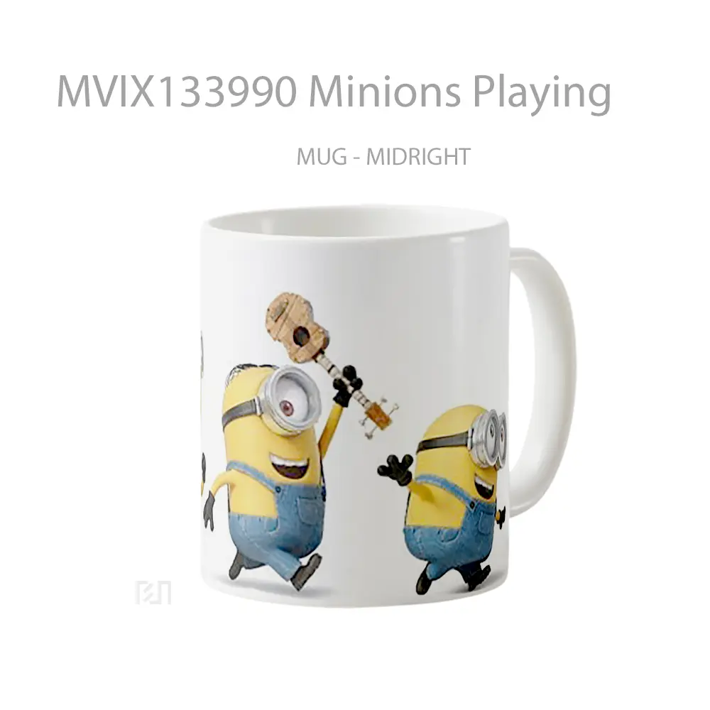 Mug Minions Playing Gelas Kartun - All-side / Desain