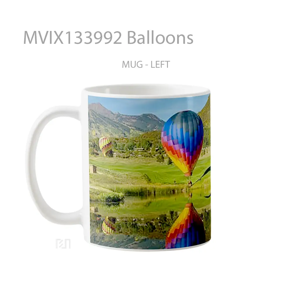 Mug Balloons Gelas Keramik Unik - All-side / Desain