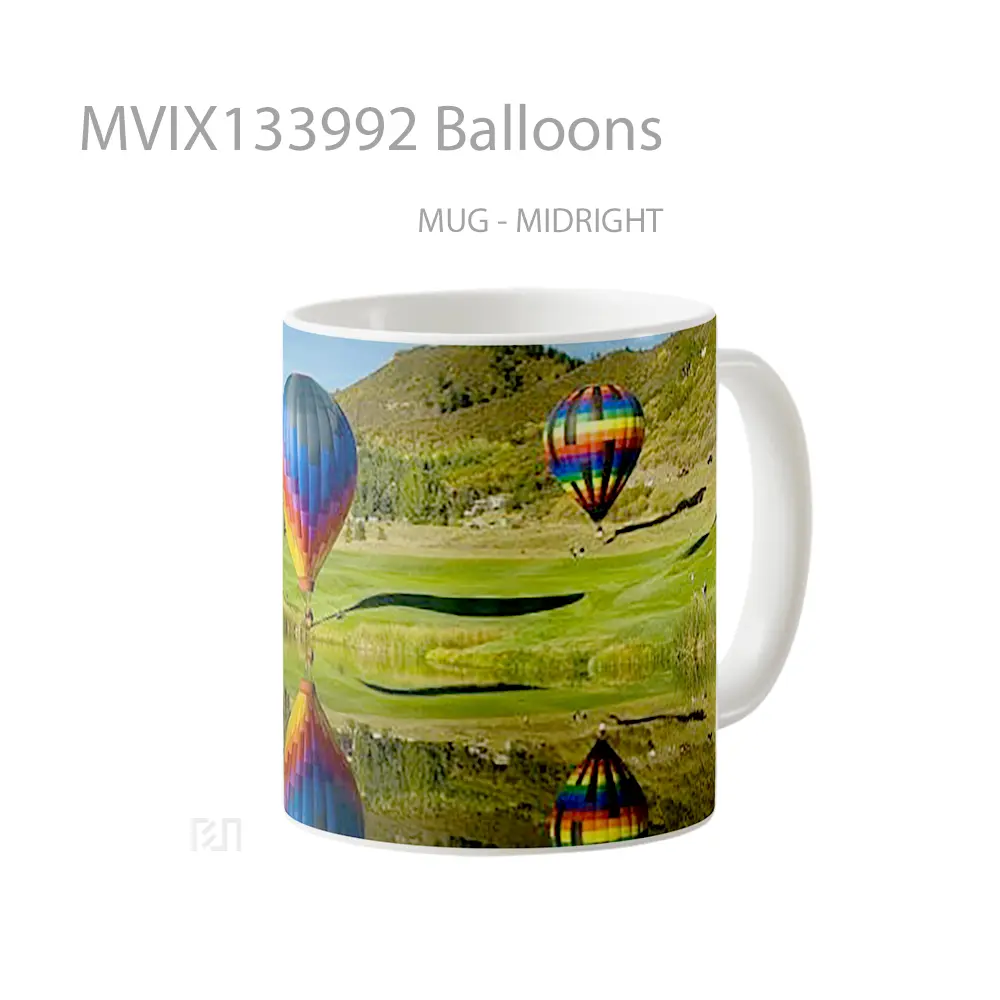 Mug Balloons Gelas Keramik Unik - All-side / Desain