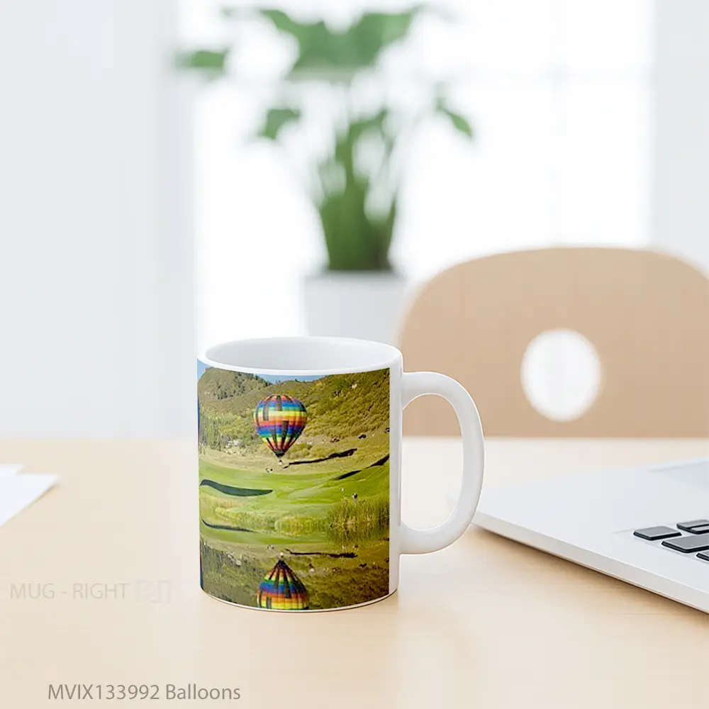 Mug Balloons Gelas Keramik Unik - All-side / Desain
