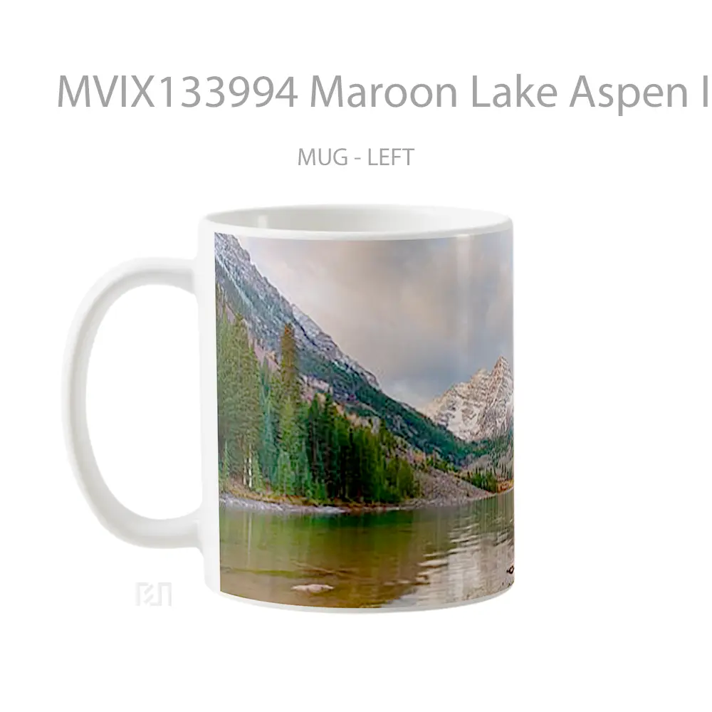 Mug Maroon Lake Aspen In Colorado Gelas Pemandangan Alam - All-side / Desain