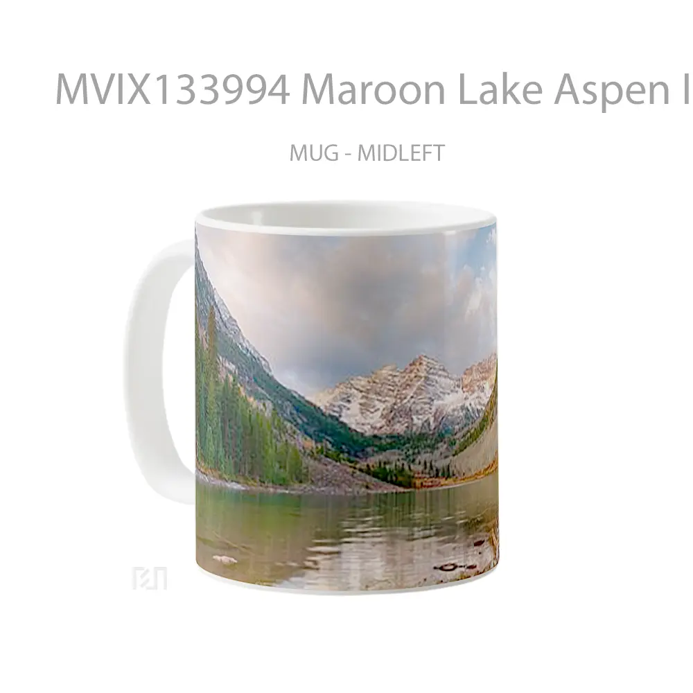 Mug Maroon Lake Aspen In Colorado Gelas Pemandangan Alam - All-side / Desain