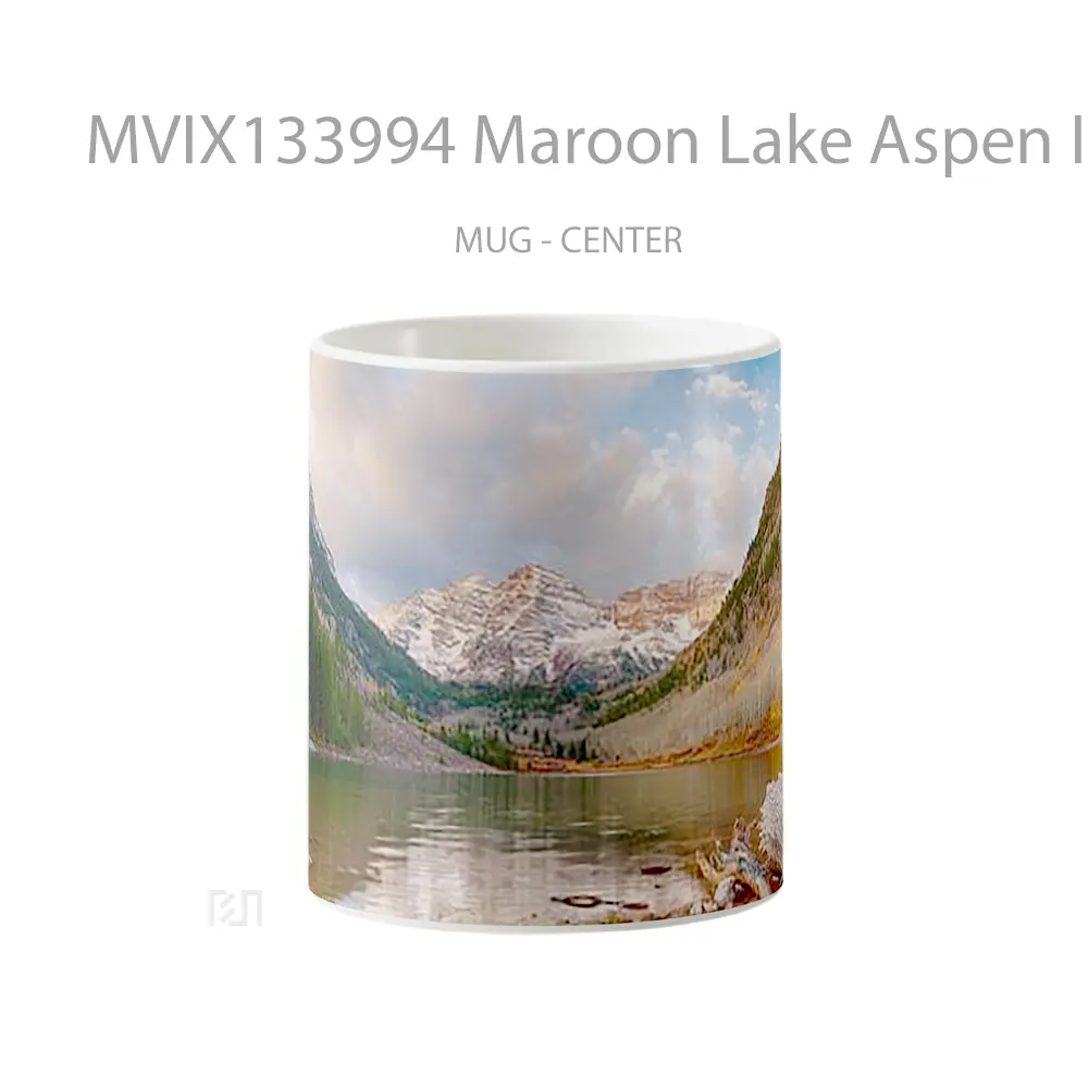 Mug Maroon Lake Aspen In Colorado Gelas Pemandangan Alam