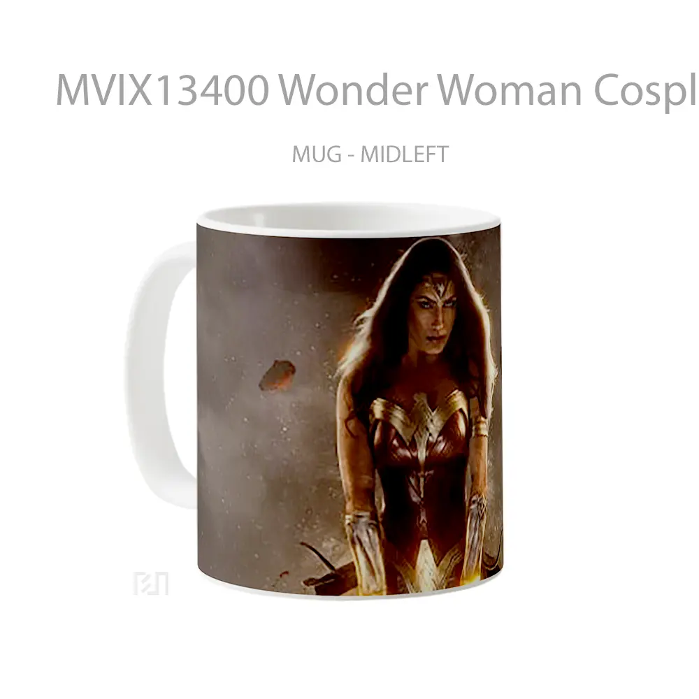 Mug Wonder Woman Cosplay Comic Gelas Superhero - All-side / Desain