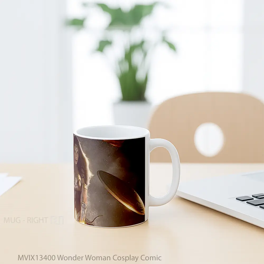 Mug Wonder Woman Cosplay Comic Gelas Superhero - All-side / Desain