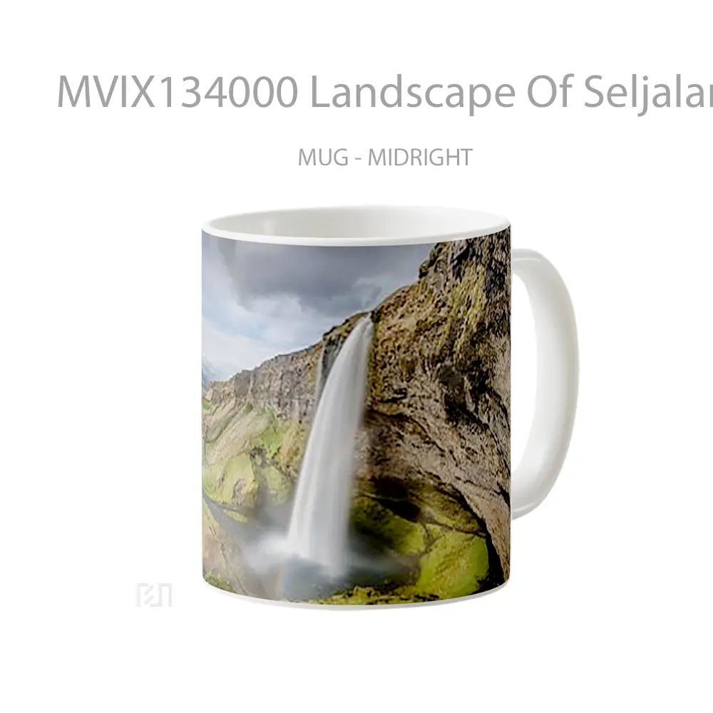 Mug Landscape Of Seljalandsfoss Waterfall Gelas Pemandangan Alam - All-side / Desain