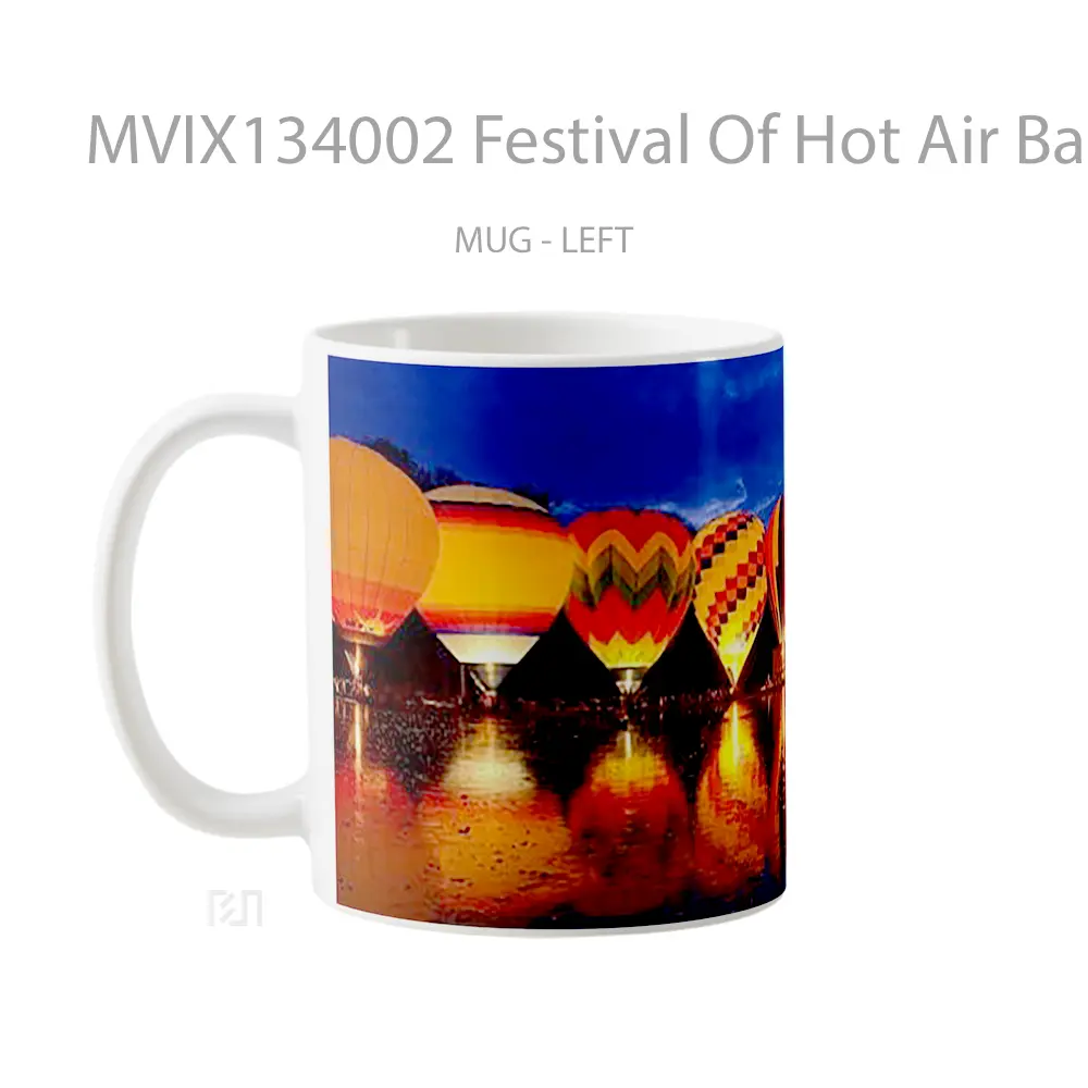 Mug Festival Of Hot Air Balloons Gelas Keramik Unik - All-side / Desain